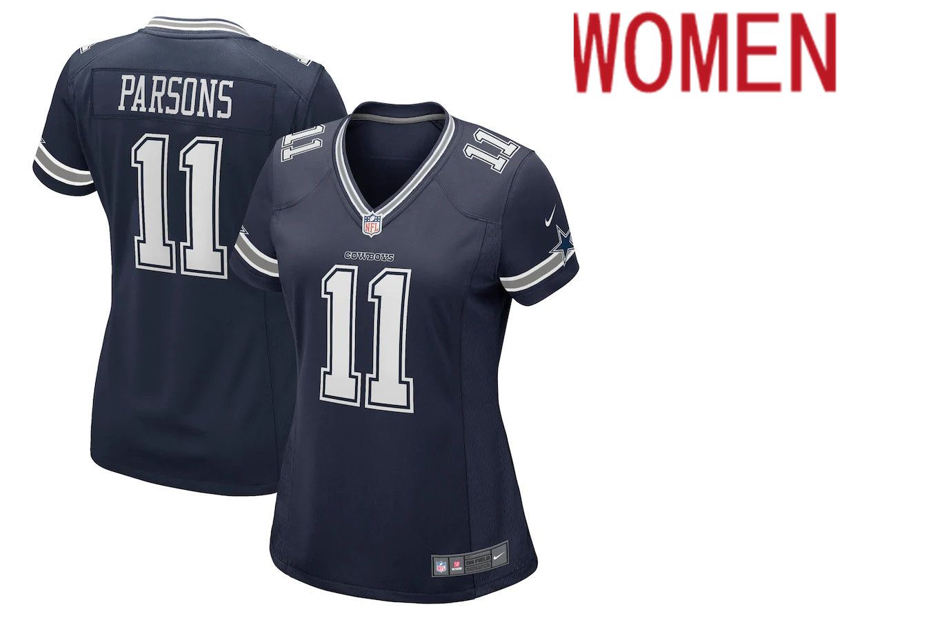 Women Dallas Cowboys #11 Micah Parsons Nike Navy Game NFL Jersey